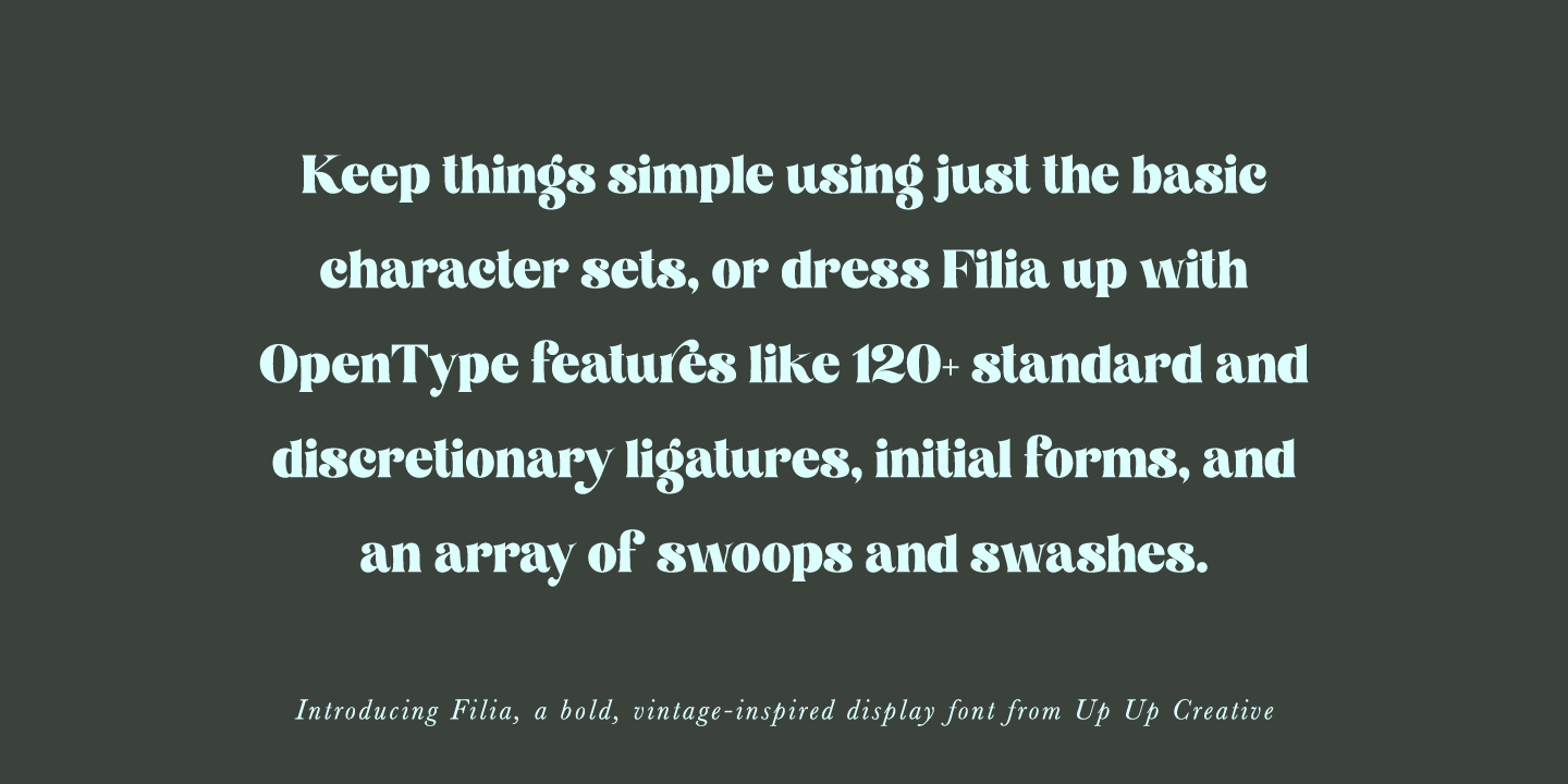 Example font Filia #10